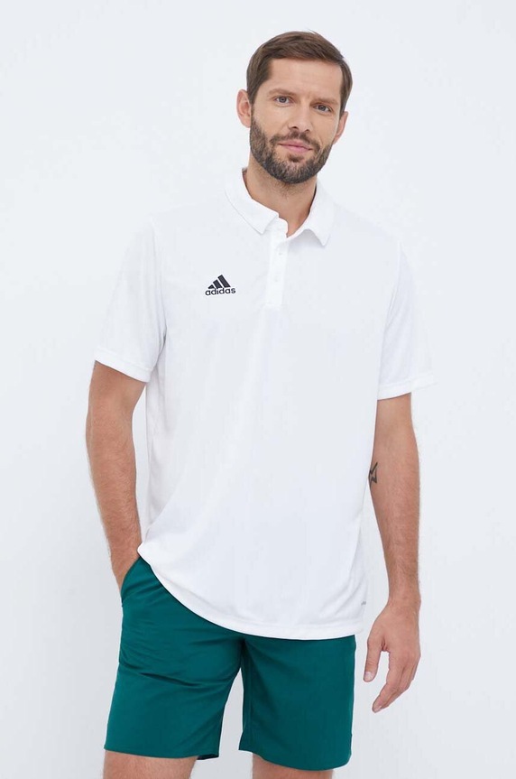 Tréningová polokošeľa adidas Performance Entrada 22 jednofarebný biela HC5067