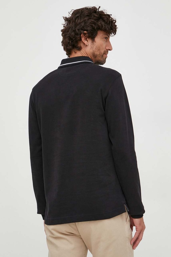 Odzież La Martina longsleeve bawełniany WMP306 czarny
