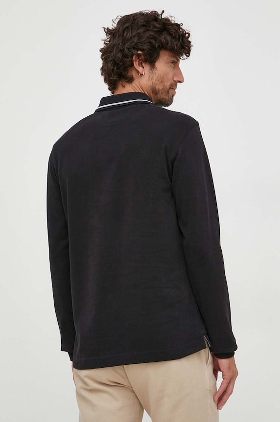 Odzież La Martina longsleeve bawełniany WMP306 czarny