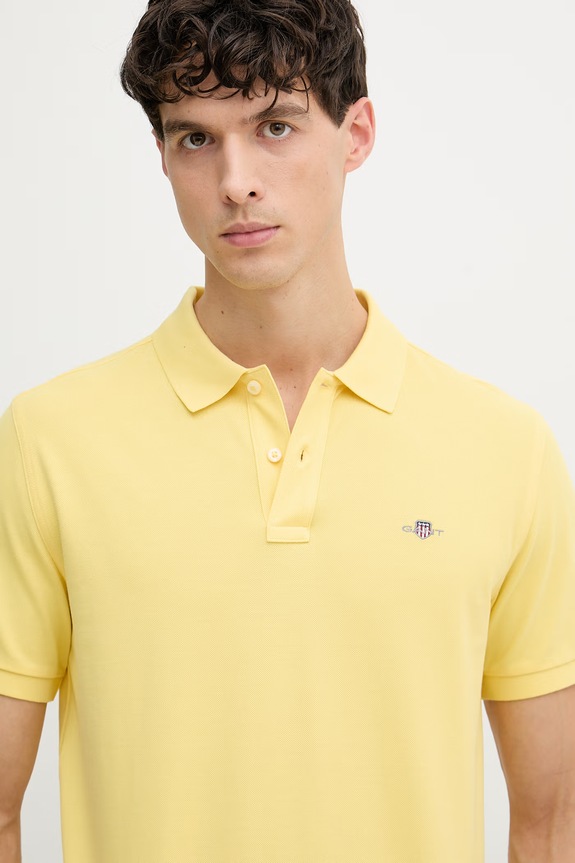 Gant polo męskie bawełniane żółty 2210.