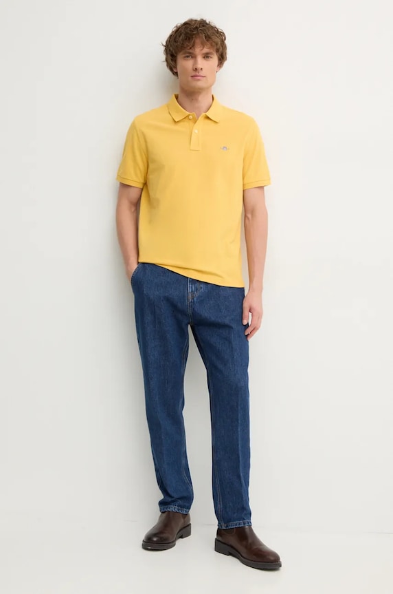 Gant polo męskie bawełniane 2210. żółty SS26