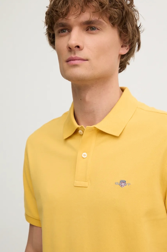 Gant polo męskie bawełniane żółty 2210.