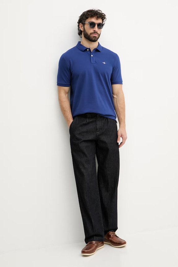 Gant polo tričko pánske bavlnené 2210. tmavomodrá SS26