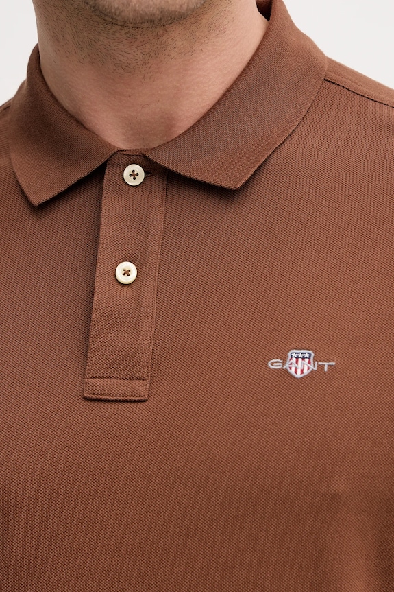 Gant polo męskie bawełniane 2210. brązowy