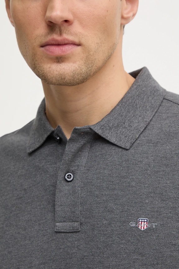 Gant polo tričko pánske bavlnené 2210. sivá