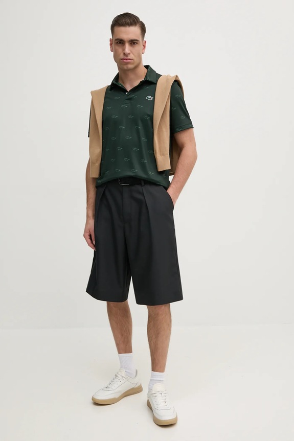 Lacoste tricou polo DH5175 verde SS25