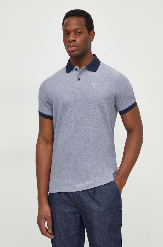 Barbour pamut póló sötétkék MML0628