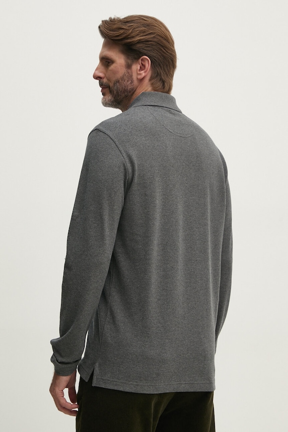 Odzież Barbour longsleeve bawełniany MML0705 szary