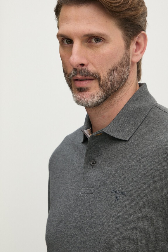 Barbour longsleeve bawełniany szary MML0705