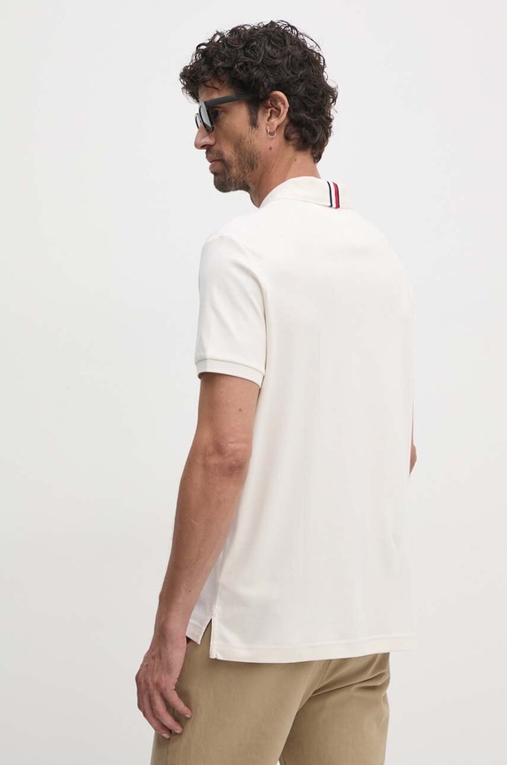 Tommy Hilfiger polo bawełniane MW0MW35585 beżowy AA00