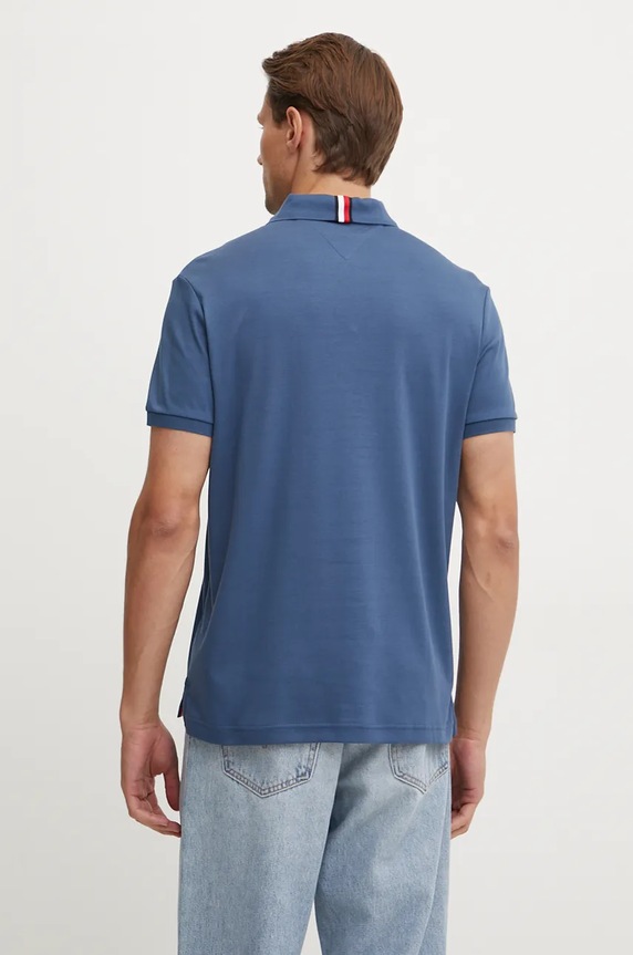Pamučna polo majica Tommy Hilfiger MW0MW35585 mornarsko plava AA00
