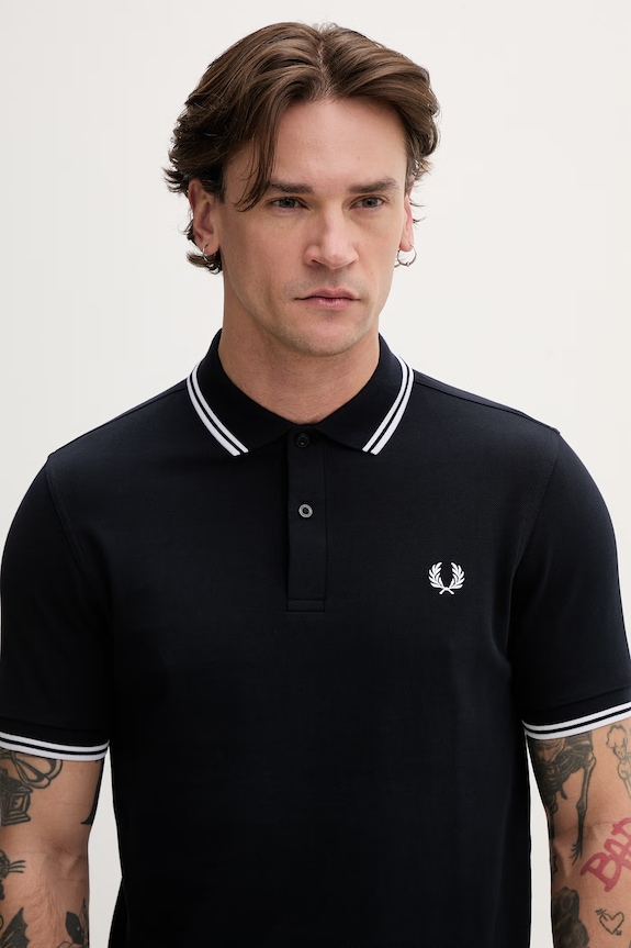 Fred Perry polo in cotone blu navy M3600.238