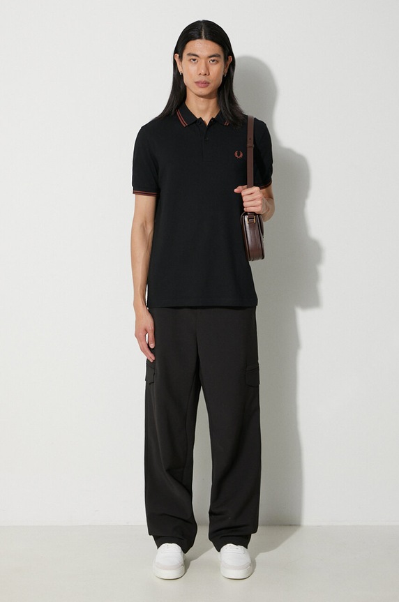 Fred Perry cotton polo shirt M3600.U35 black AW23