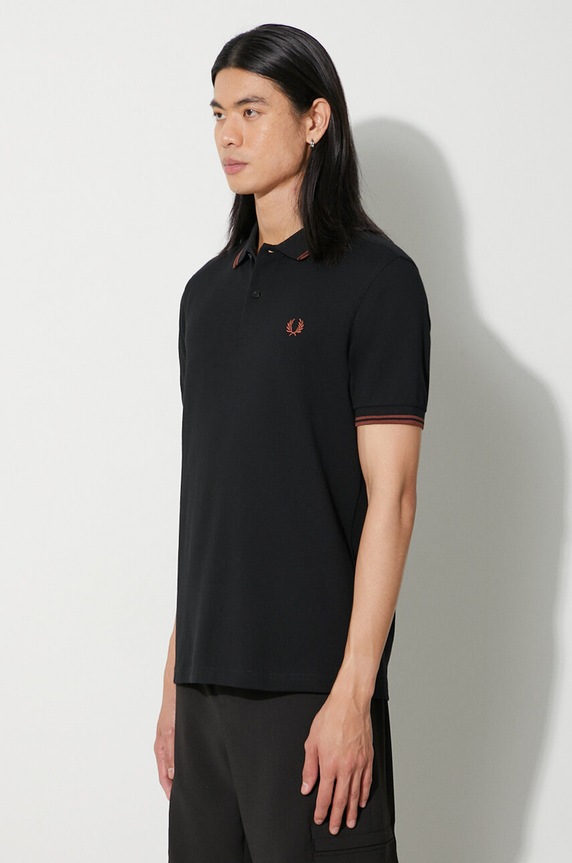 Fred Perry cotton polo shirt black M3600.U35
