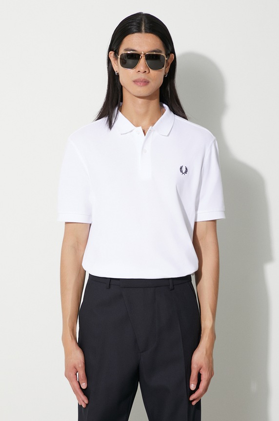 Хлопковое поло Fred Perry хлопок белый M6000.100