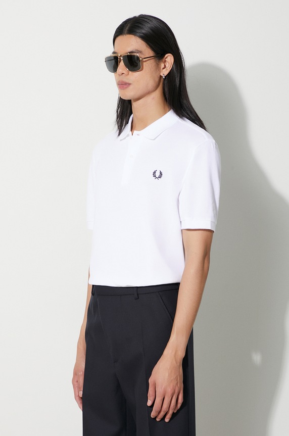 Хлопковое поло Fred Perry белый M6000.100