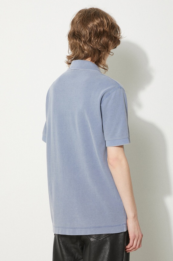 Lacoste polo bawełniane niebieski PH3450