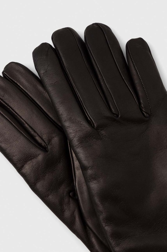 Moschino bőr kesztyű M2394.65248 fekete AW25