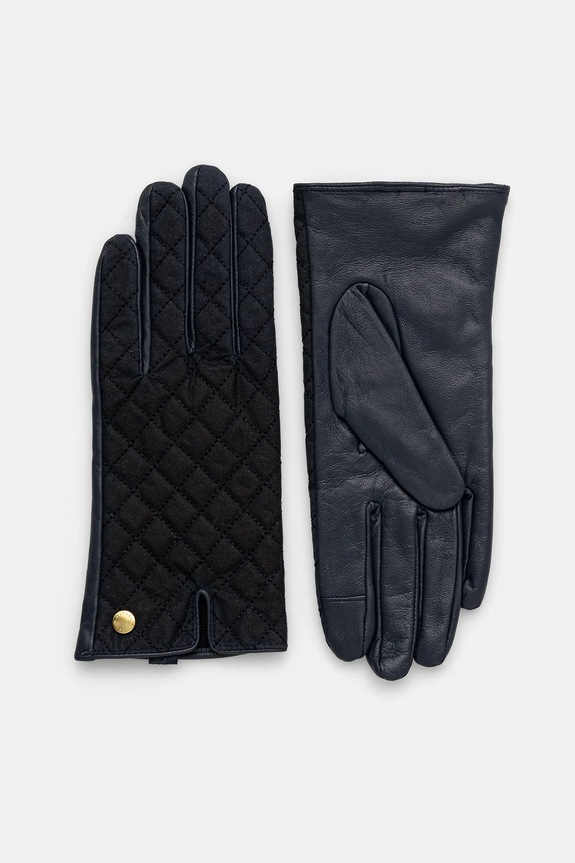 Rukavice Barbour usňová koža tmavomodrá LGL0135