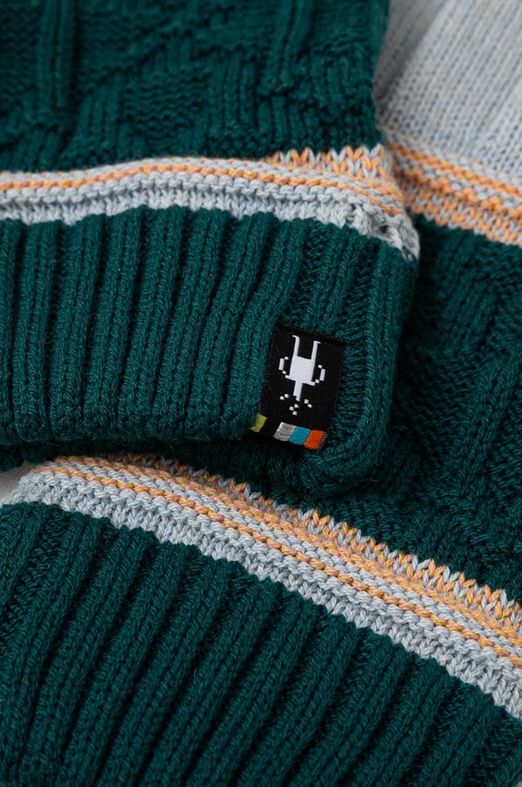 Smartwool manusi Popcorn Cable SW011470 verde AW24