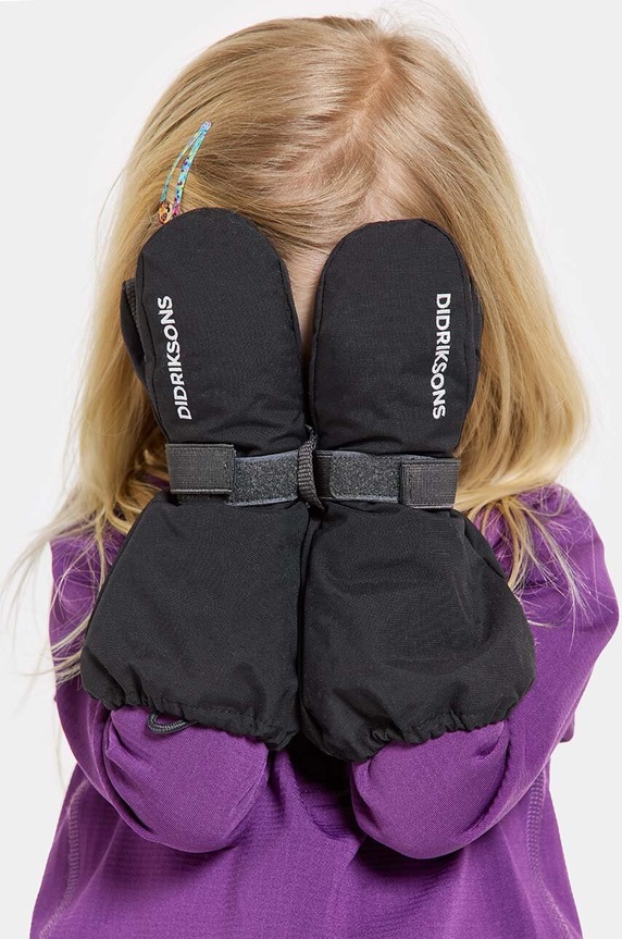 Didriksons rękawice narciarskie dziecięce BIGGLES MITTEN czarny 505032