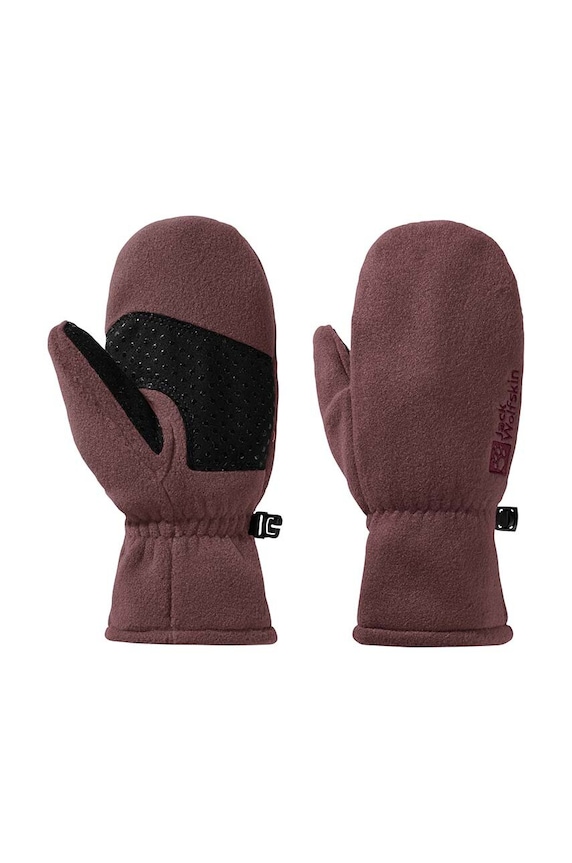 Detské rukavice Jack Wolfskin Fleece burgundské 1901873