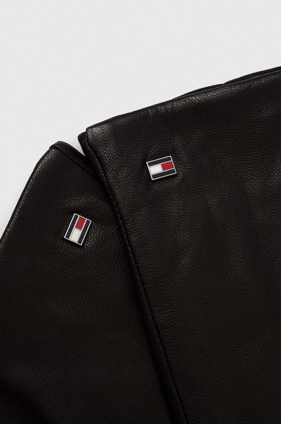 Tommy Hilfiger rękawiczki skórzane AM0AM11482 czarny NC25
