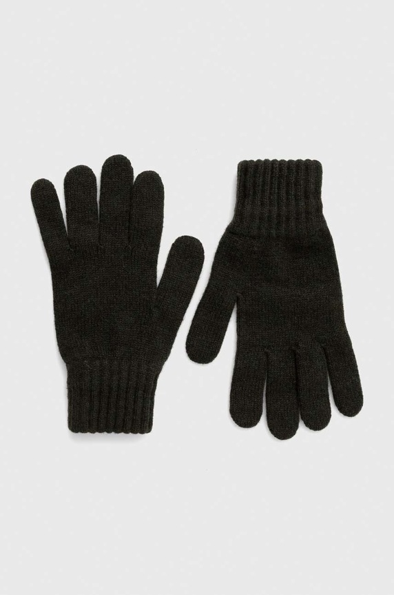 Вълнени ръкавици Barbour вълна зелен MGL0006