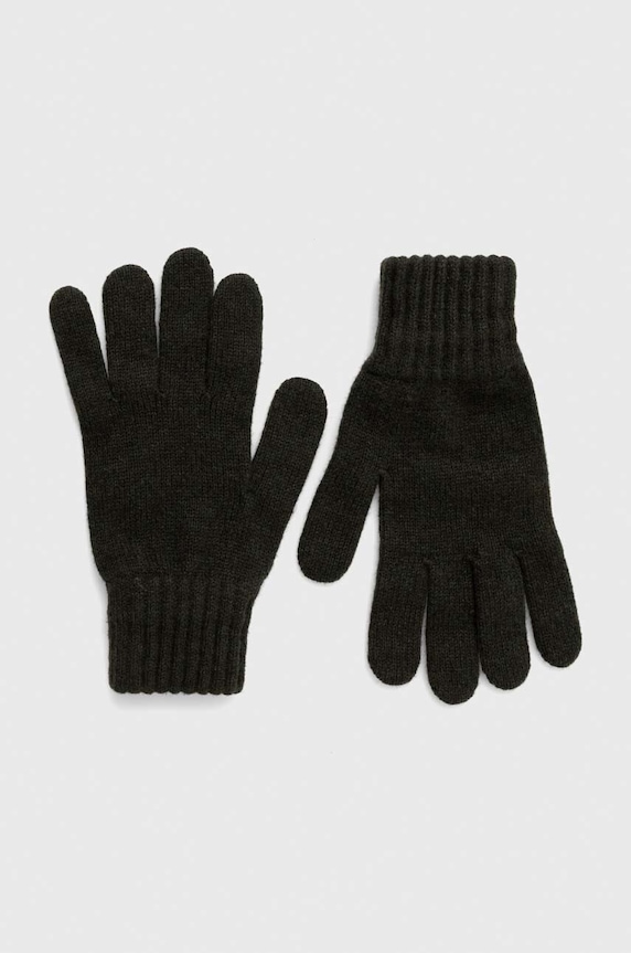 Вълнени ръкавици Barbour вълна зелен MGL0006