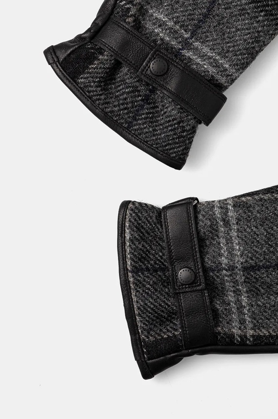 Barbour wool blend gloves MGL0051 gray AA00