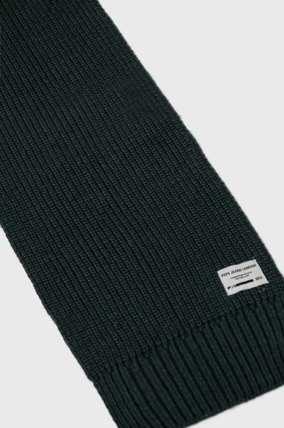 Dětský šátek z vlněné směsi Pepe Jeans PB060106 zelená AW23