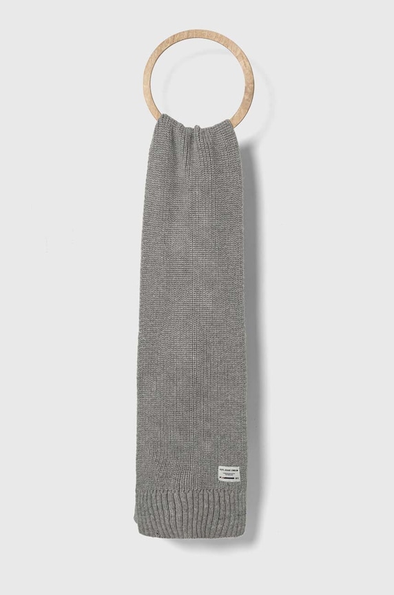 Pepe Jeans szalik z domieszką wełny dziecięcy z domieszką wełny szary PB060106