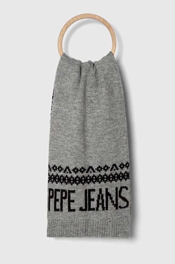 Шал Pepe Jeans трикотаж сив PL060194.0AA