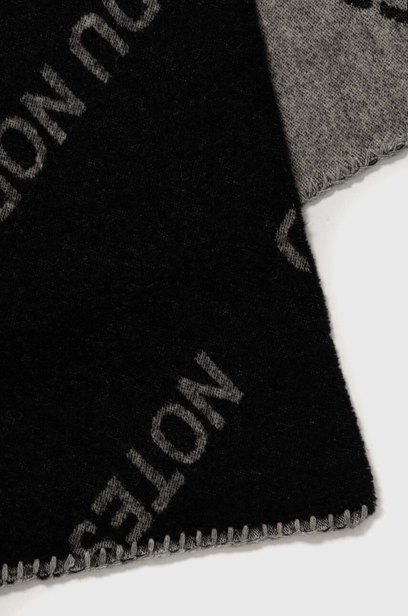 Kratki vuneni šal Notes du Nord 13446 crna AW23