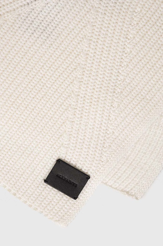 AllSaints szalik z domieszką wełny AS101347 beżowy AW24