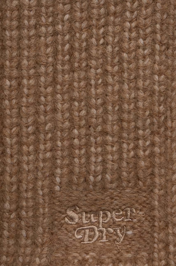 Superdry szalik z domieszką wełny W9310069A.1JL beżowy AW23