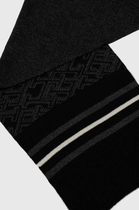 Tommy Hilfiger szalik wełniany AM0AM12110 czarny AW23