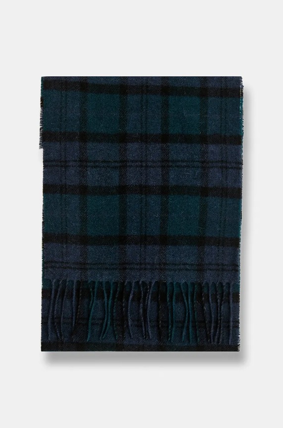 Μάλλινο κασκόλ Barbour USC0001 σκούρο μπλε AA00