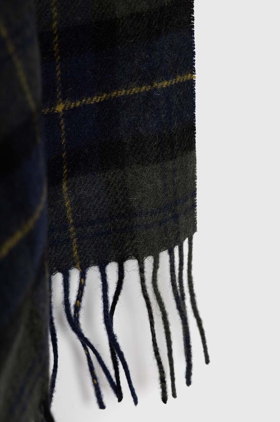 Barbour eșarfă de lână USC0001 verde AA00