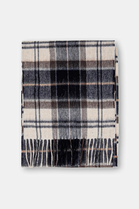 Barbour szalik wełniany USC0002 brązowy AA00