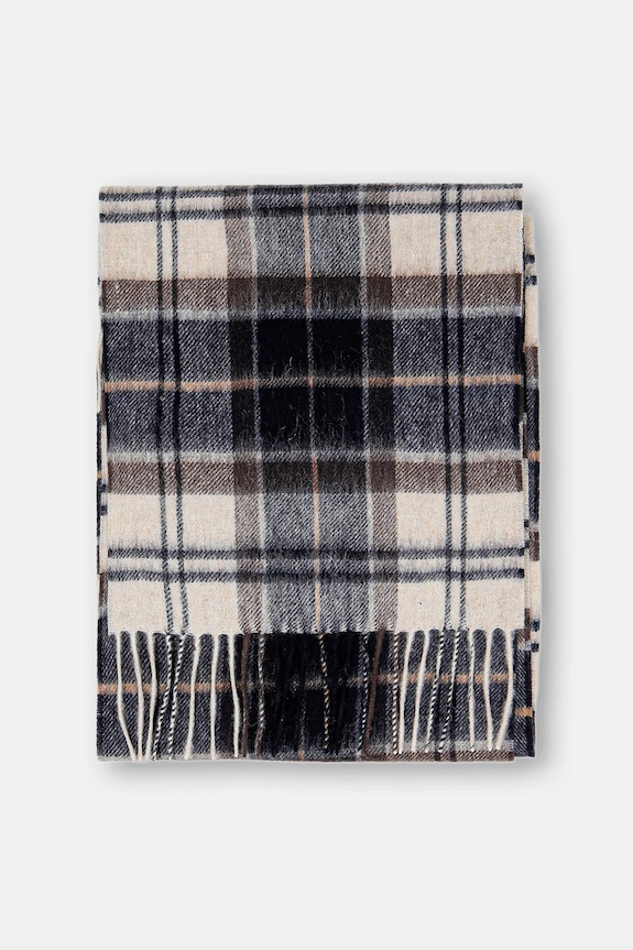 Barbour szalik wełniany USC0002 brązowy AA00