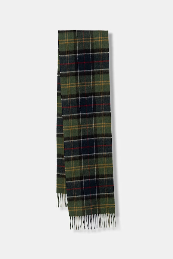 Barbour szalik wełniany tkanina multicolor USC0002