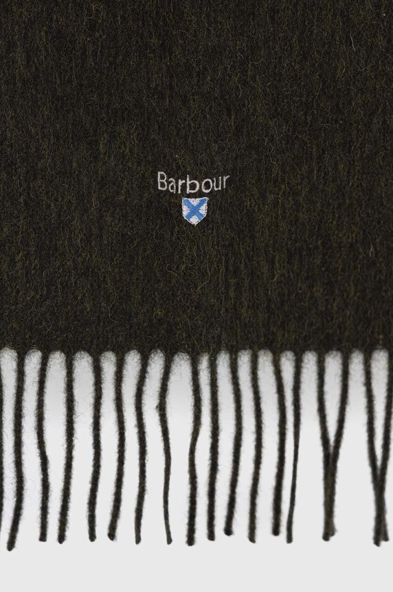 Вълнен шал Barbour USC0008 зелен AA00