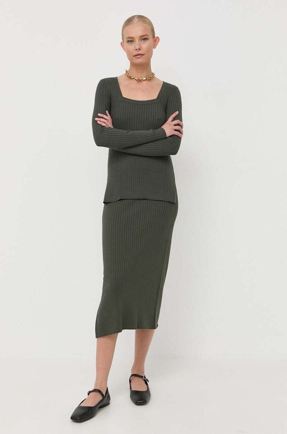 Max Mara Leisure spódnica 2333060134600 zielony AW23