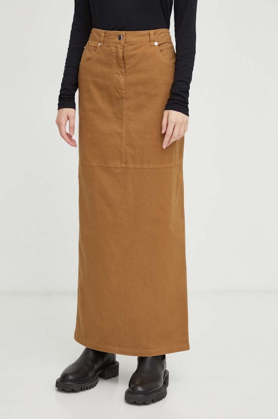 Φούστα Herskind με ελαστάν καφέ 4912978