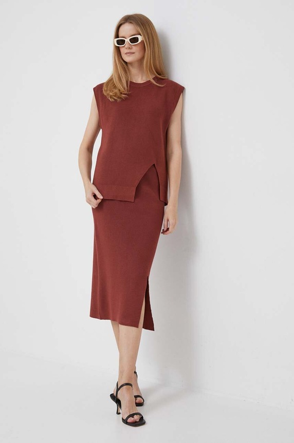 Dkny spódnica czerwony P3GRAK15