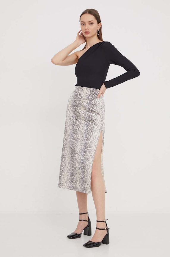 Sukňa Abercrombie & Fitch KI143.3317.114 béžová AW23