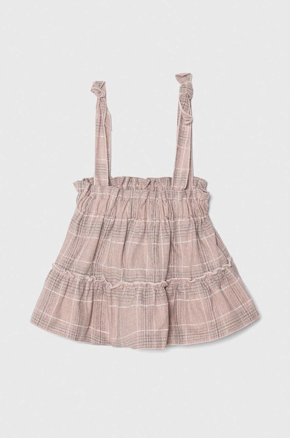 Pamučna haljina za bebe Jamiks JACOSA.Spodnic.JZG129.G roza AW23