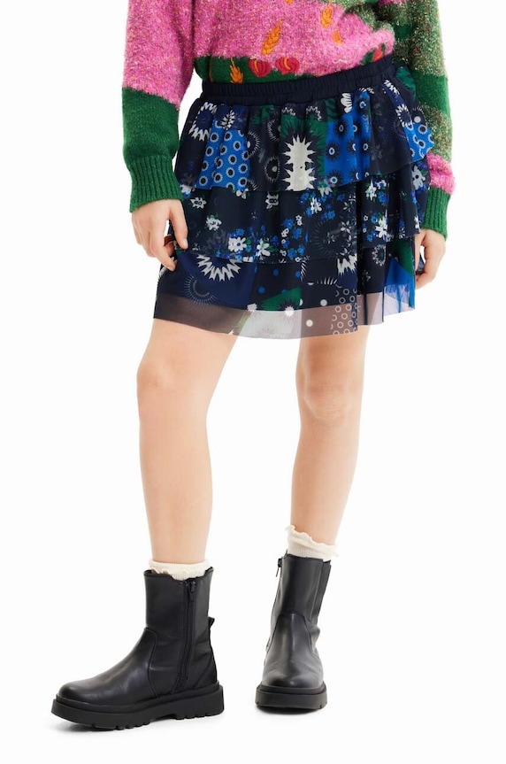 Desigual spódnica dziecięca wzorzyste multicolor 23WGFK03