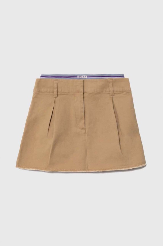 Dječja suknja Sisley 4HM6Y000A.G.SEASONAL bež AW23